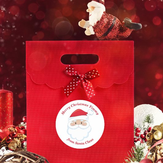 From Santa Cute Customized Kids Christmas Gift Runder Aufkleber