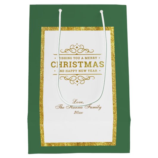 From Santa North Pole Express Naughty or Nice Mittlere Geschenktüte (Rückseite)