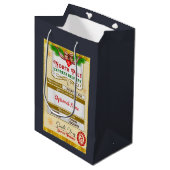 From Santa North Pole Express Naughty or Nice Mittlere Geschenktüte (Vorderseite Schrägansicht)