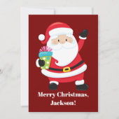 From Santa Red Personalized Kids Christmas Karte (Vorderseite)