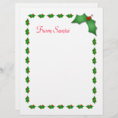 "From Santa" Stationery (Vorne/Hinten)