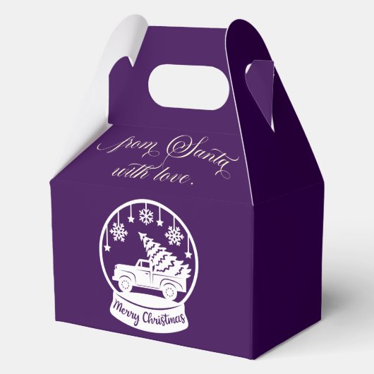 From Santa With Love Snow Globe Christmas Truck Geschenkschachtel (Vorderseite)