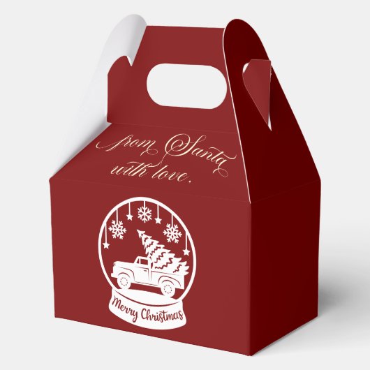From Santa With Love Snow Globe Christmas Truck Geschenkschachtel (Vorderseite)