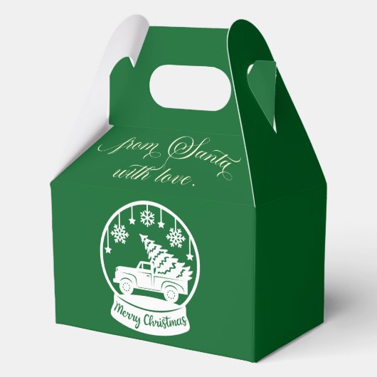 From Santa With Love Snow Globe Christmas Truck Geschenkschachtel (Vorderseite)