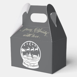 From Santa With Love Snow Globe Santa Geschenkschachtel