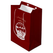 From Santa With Love Snow Globe Santa Mittlere Geschenktüte (Vorderseite Schrägansicht)