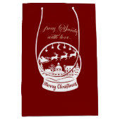 From Santa With Love Snow Globe Santa Mittlere Geschenktüte (Vorderseite)