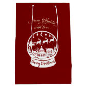 From Santa With Love Snow Globe Santa Mittlere Geschenktüte (Rückseite)