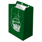 From Santa With Love Snow Globe Santa Mittlere Geschenktüte (Vorderseite Schrägansicht)