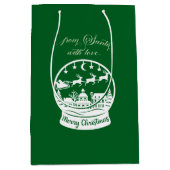 From Santa With Love Snow Globe Santa Mittlere Geschenktüte (Vorderseite)