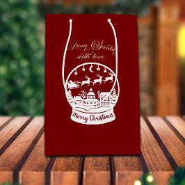 From Santa With Love Snow Globe Santa Mittlere Geschenktüte