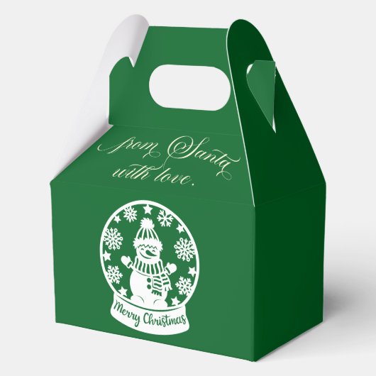 From Santa With Love Snow Globe Snowman Geschenkschachtel (Vorderseite)