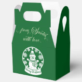 From Santa With Love Snow Globe Snowman Geschenkschachtel (Offen)