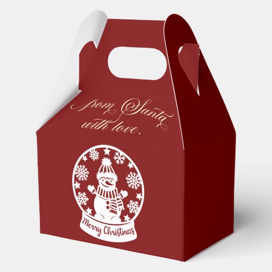 From Santa With Love Snow Globe Snowman Geschenkschachtel (Vorderseite)