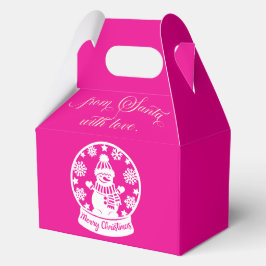 From Santa With Love Snow Globe Snowman Geschenkschachtel