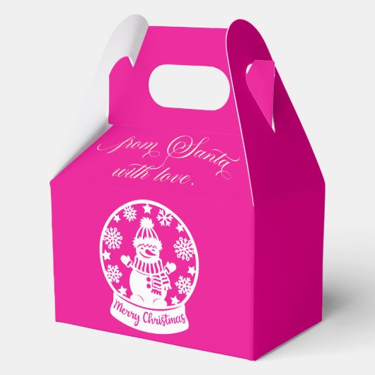 From Santa With Love Snow Globe Snowman Geschenkschachtel (Vorderseite)