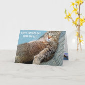 "From the Cat" Der sonnige Vatertag Karte (Gelbe Blume)