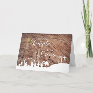 From the Cradle to the Cross Christmas Card Karte