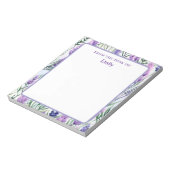From The Desk of Custom Lavender Flower Field Notizblock (Rotiert)