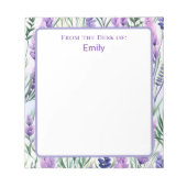 From The Desk of Custom Lavender Flower Field Notizblock (Vorderseite)