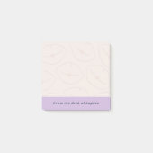 From The Desk Of Custom Name Lips Pattern Lilac Post-it Klebezettel (Vorderseite)