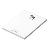 From The Desk Of | Elegant Horse Equestrian Name Notizblock (Rotiert)