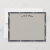 From The Desk Of Geometric Black Gray Pattern Flat Mitteilungskarte (Vorderseite)