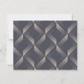 From The Desk Of Geometric Black Gray Pattern Flat Mitteilungskarte (Rückseite)