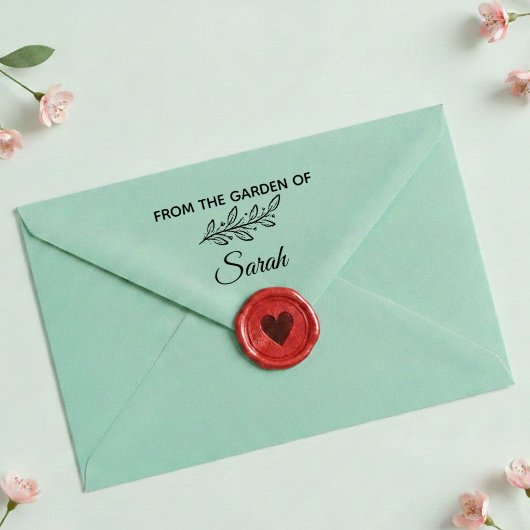 From the Garden of Custom Name Stamp Permastempel