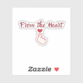 From the Heart Sticker | Handmade Packaging Label (Blatt)