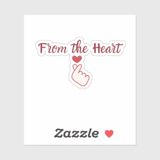 From the Heart Sticker | Handmade Packaging Label (Blatt)