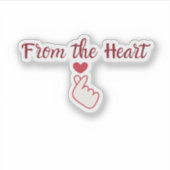 From the Heart Sticker | Handmade Packaging Label (Vorderseite)