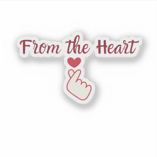 From the Heart Sticker | Handmade Packaging Label (Vorderseite)