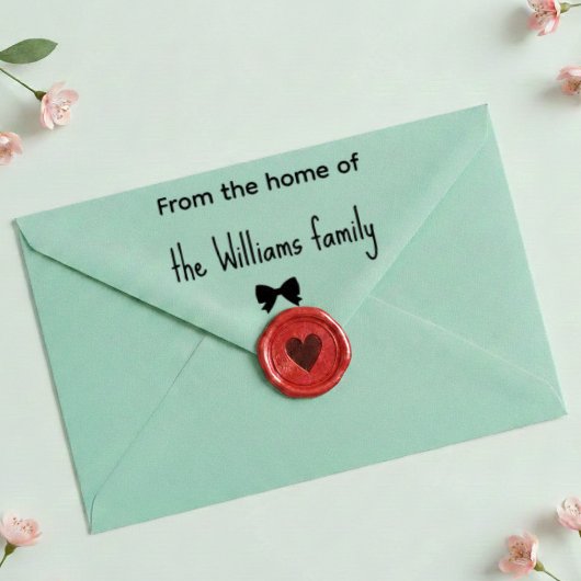 From the Home of Custom Family Address Stamp Permastempel