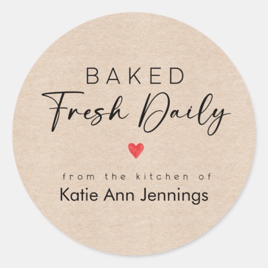 From the Kitchen of Labels Stickers | Baked Fresh (Vorderseite)