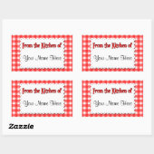 From The Kitchen Of Red White Custom Stickers (Blatt)