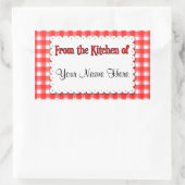 From The Kitchen Of Red White Custom Stickers (Tasche)