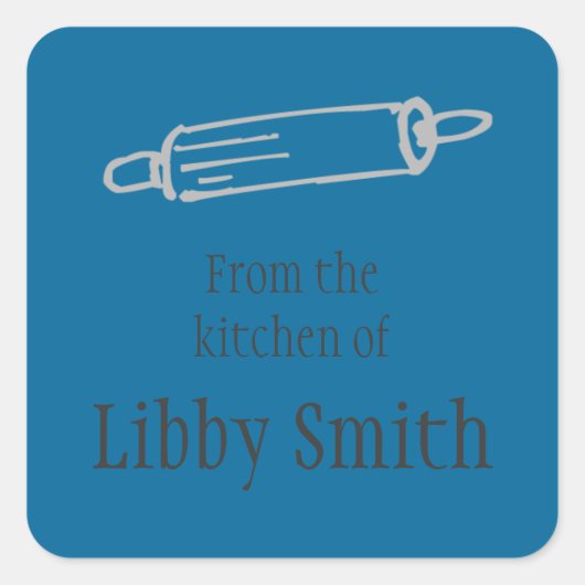 "From the Kitchen Of" Rolling Button Stickers (Vorderseite)