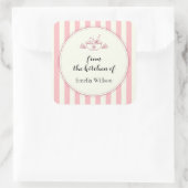 From the kitchen of Small Business Quadratischer Aufkleber (Tasche)