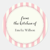 From the kitchen of Small Business Runder Aufkleber (Vorderseite)