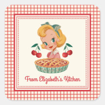 From the kitchen Of Vintage Gingham Red Cherry