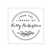 From The Library Hand Drawn Branch & Script Gummistempel (Prägung)