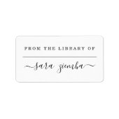 From the Library of Book Adressaufkleber (Vorne)