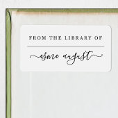 From the Library of Book Adressaufkleber