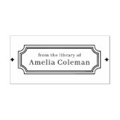 From the Library of Retro Frame Diamonds Book Gummistempel (Prägung)