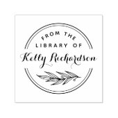 From The Library Round Rustic | Script & Branch Permastempel (Design)