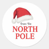 From the North Pole Christmas Sticker | Santa Hat (Vorderseite)