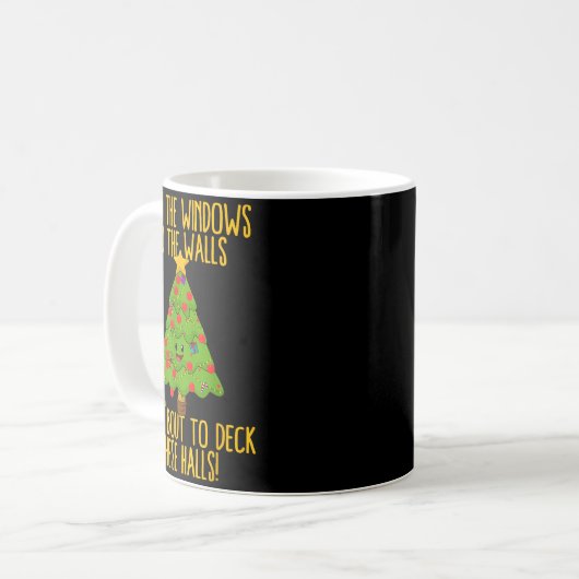 From The Window To The Wall Christmas Tree Em Xmas Kaffeetasse (Vorderseite Links)
