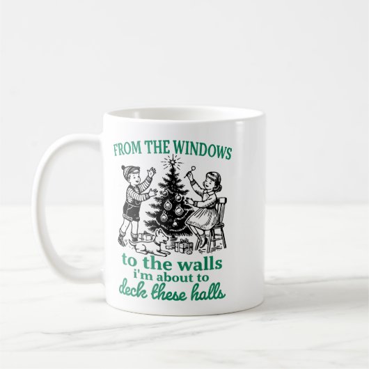 From The Windows To The Walls Funny Christmas Tree Kaffeetasse (Links)