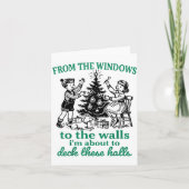 From The Windows To The Walls Funny Christmas Tree Karte (Vorderseite)